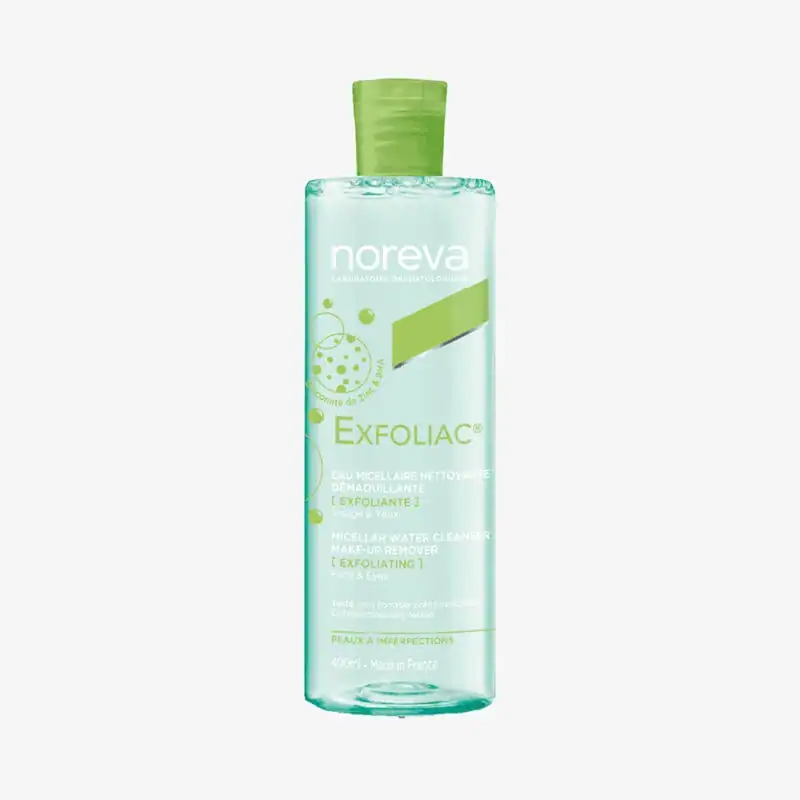 1 NOREVA Exfoliac Eau Micellaire Nettoyante Démaquillante Exfoliante 400ml