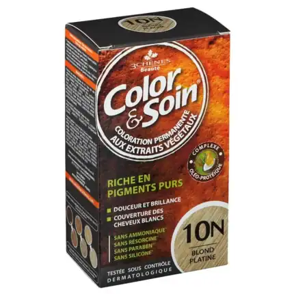 3 CHENES COLOR & SOIN COLORATION BLOND PLATINE 10N