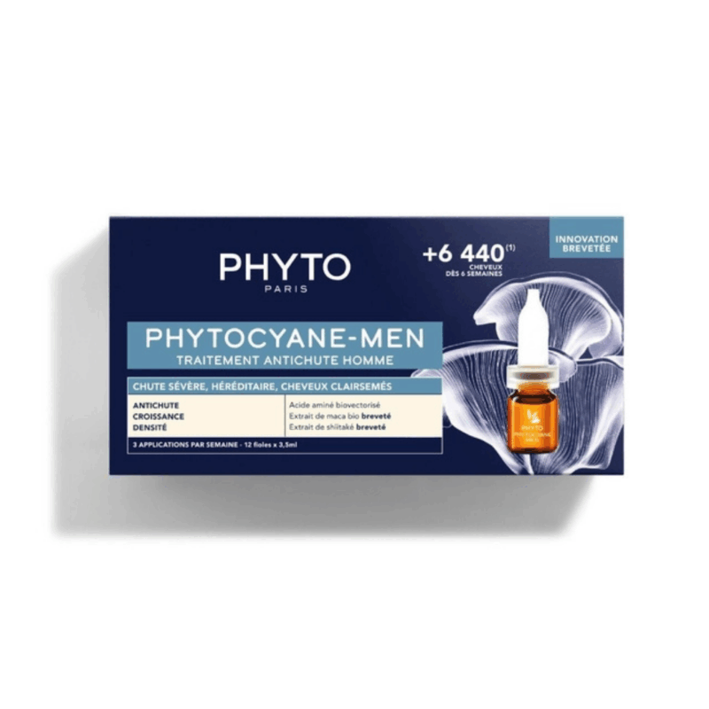 PHYTOCYANE MEN TRAITEMENT ANTI-CHUTE HOMME 12*3,5ML
