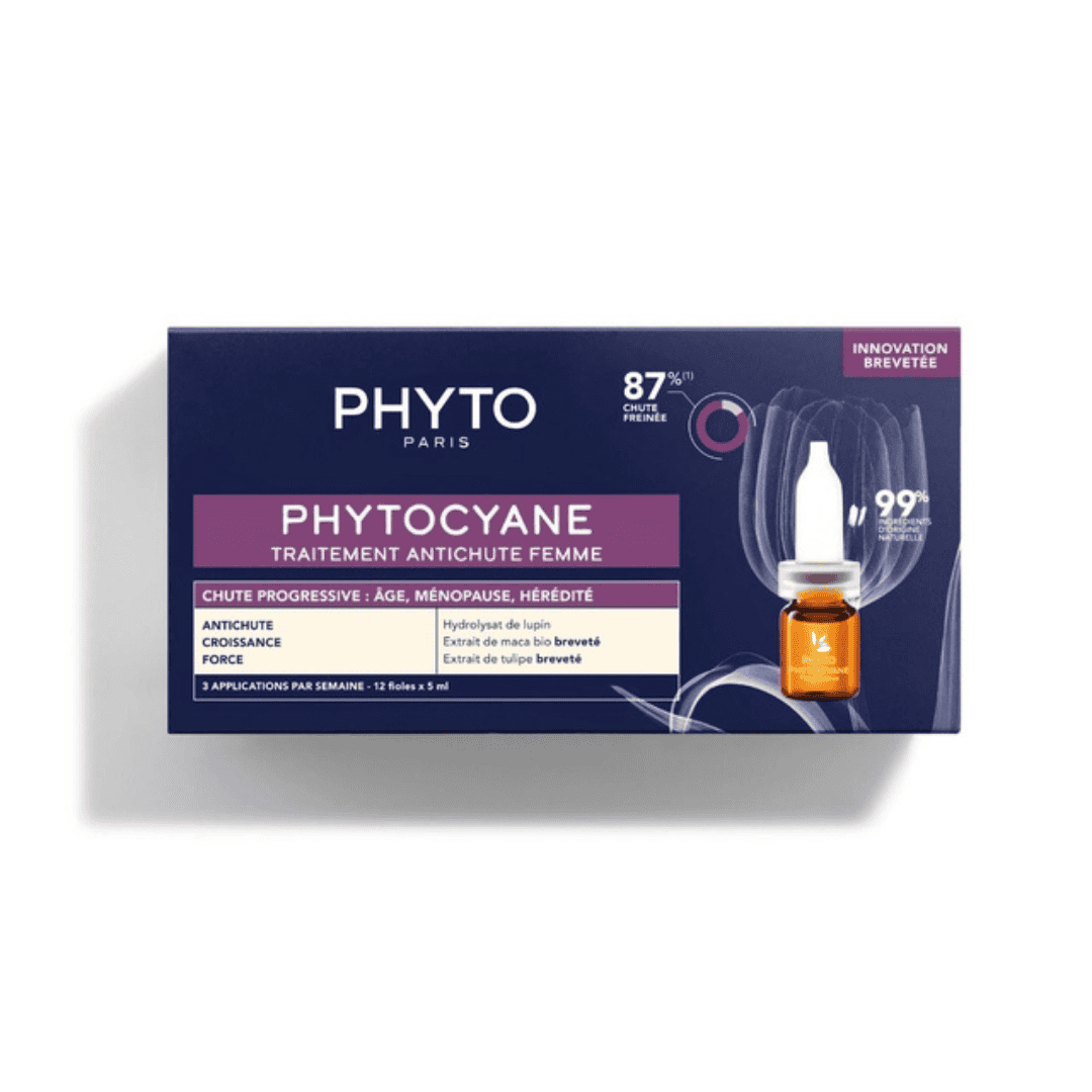 41 PHYTO PHYTOCYANE TRAITEMENT ANTI-CHUTE PROGRESSIVE FEMME 12*5ML