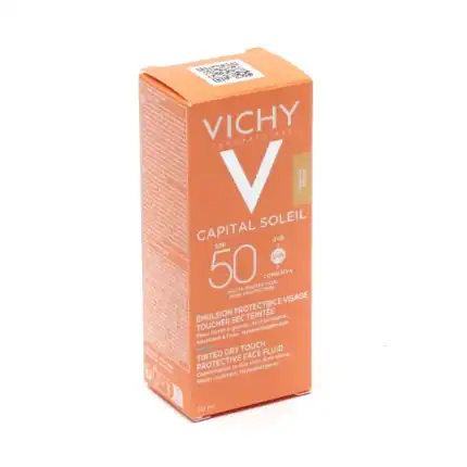VICHY CAPITAL SOLEIL EMULSION TOUCHER SEC TEINTEE SPF50 50ML