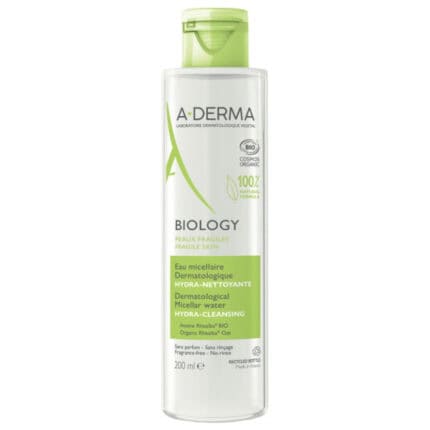 A-DERMA BIOLOGY EAU MICELLAIRE DERMATOLOGIQUE HYDRA-NETTOYANTE 200ML