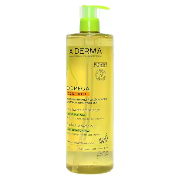 1 A-DERMA EXOMEGA CONTROL HUILE LAVANTE EMOLLIENTE 500ML