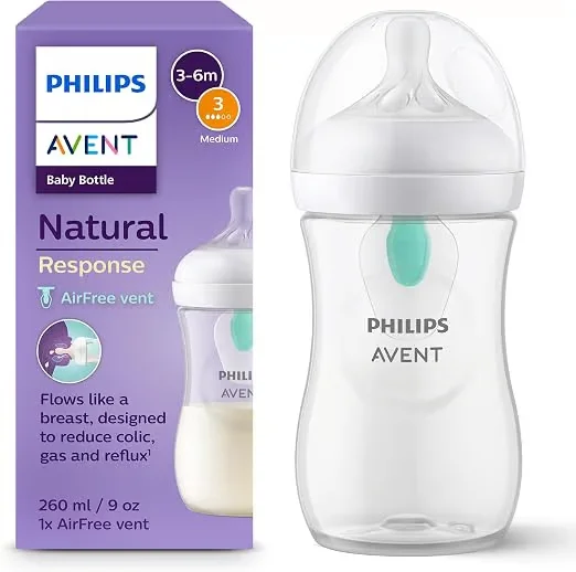 philips-avent-biberon-natural-response-valve-airfree-3-6-mois-260ml Philips Avent Biberon Natural Response Valve AirFree 3-6 Mois 260ML
